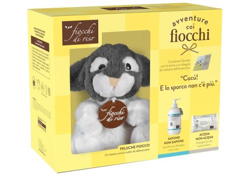 Fiocchi di Riso avventura cofanetto per la detersione delicata per bambini con peluche