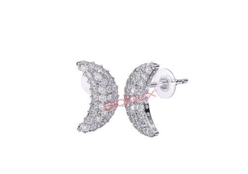 Biojoux Crescent Moon orecchini in acciaio chirurgico