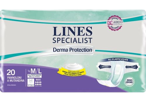 Lines Specialist Derma Protection pannoloni sagomati misura m/l 20 pezzi