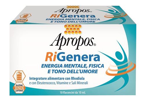APROPOS RIGENERA ENERGIA MENTALE FISICA E TONO DELL'UMORE 10 FLACONCINI DA 10ML