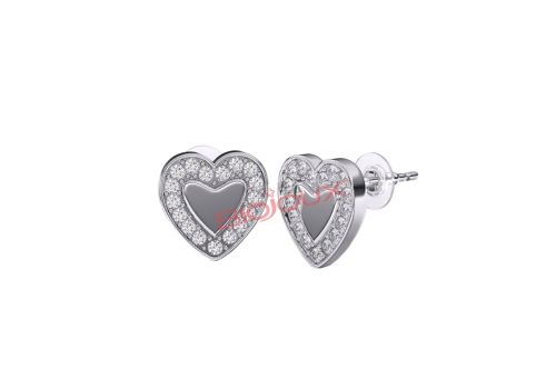 Biojoux Love Me Heart orecchini in acciaio chirurgico