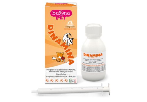 Dinamina mangime complementare a base di vitamine di cani e gatti pasta fluida appetibile 60 grammi