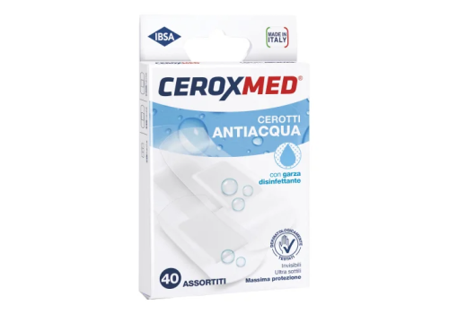 Ceroxmed cerotti antiacqua impermeabili assortiti 40 pezzi
