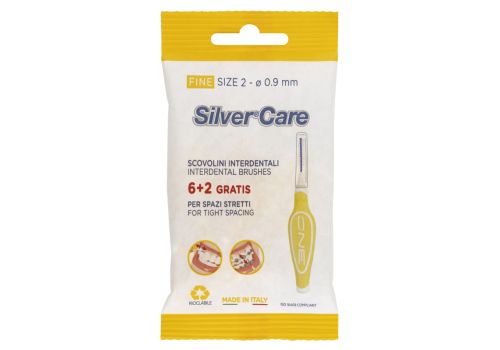 Silvercare Fine scovolini interdentali per spazi stretti 6 pezzi + 2 gratis