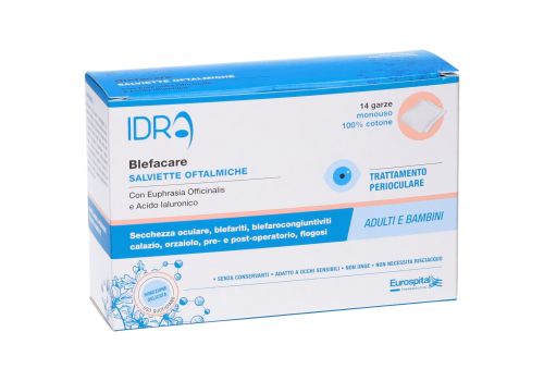 Idra blefacare garze oculari con acido ialuronico 14 pezzi