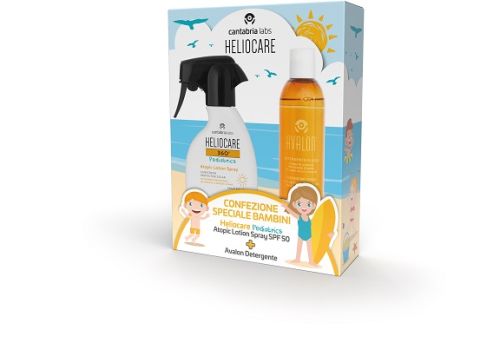 Heliocare 360 Pediatric Atopic spf 50+ lotion spray 250ml e Avalon detergente fluido 250ml