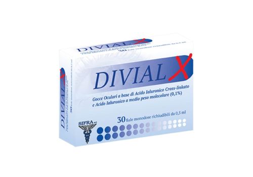 Divial X gocce oculari idratanti e umettanti 30 fiale monodose richiudibili 0,5ml