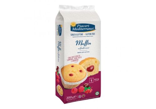 Piaceri Mediterranei muffin ai frutti rossi senza glutine 200 grammi