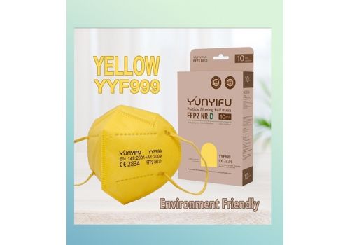 Mascherina FFP2 giallo 10 pezzi
