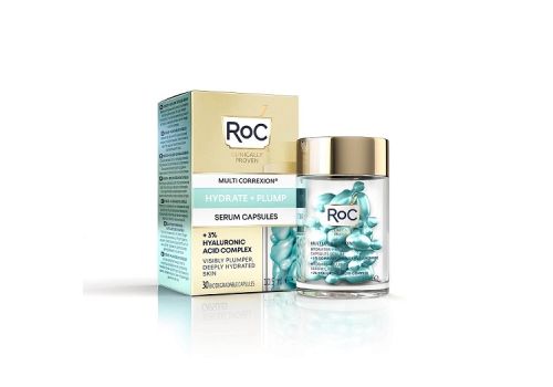 Roc Multi Correxion Hydrate + Plump siero viso 30 capsule 10,5ml | offerta speciale