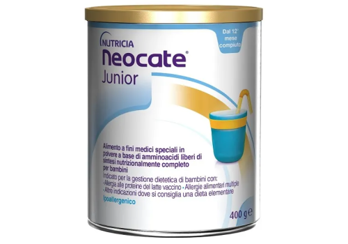 Nutricia Neocate Junior alimento a base di amminoacidi per bambini polvere 400 grammi