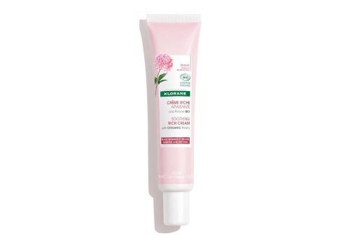 Klorane crema viso ricca alla peonia nutriente e lenitiva per pelle sensibile e secca 40ml