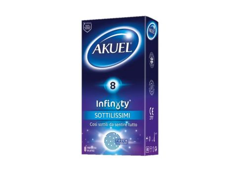 Akuel Infinity profilattico sottilissimo 8 pezzi