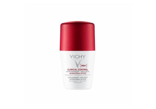 Vichy Deodorante Clinical Control 96H Anti -Traspirante. No Alcool. Anti -Batterico. Ipoallergenico. Pelli Sensibili. Anti -Odore. 50 ml