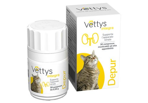 Vettys Integra Depur mangime complementare per l'apparato renale del gatto 30 compresse masticabili