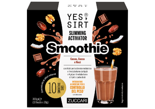 Yes Sirt smoothie cacao cocco e noci integratore per il controllo del peso corporeo 10 buste x 30 grammi