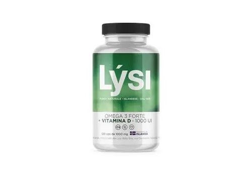Lysi Omega 3 forte vitamina d integratore per la salute di cuore, cervello e vista 120 capsule