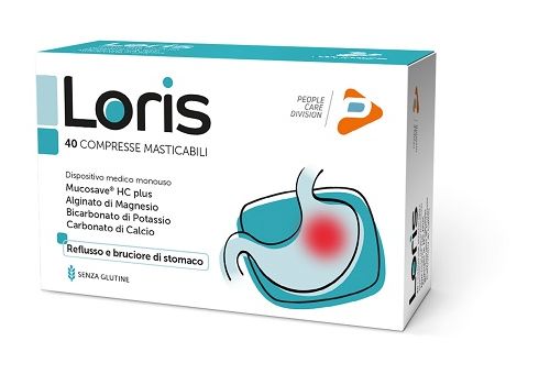Loris dispositivo medico per l'apparato gastro-intestinale 40 compresse masticabili