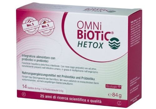 Omni Biotic Hetox integratore per il benessere del fegato 14 bustine