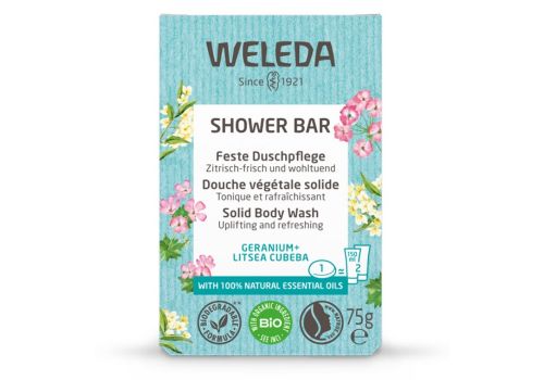 WELEDA BAGNO DOCCIA SOLIDO GERANIO + LITSEA CUBEBA 75G