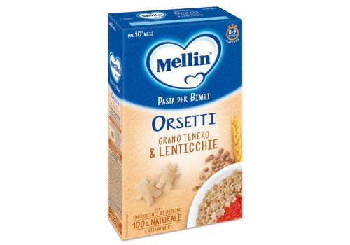 Mellin pasta per bimbi orsetti grano tenero e lenticchie 280 grammi