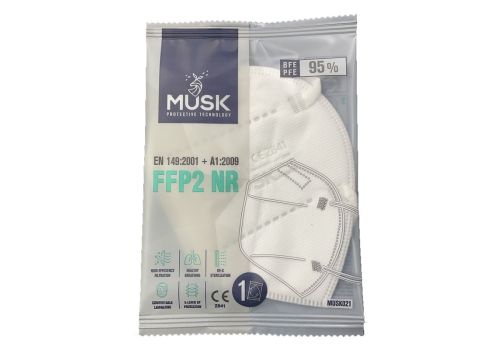 Musk mascherina FFP2 bianco 10 pezzi