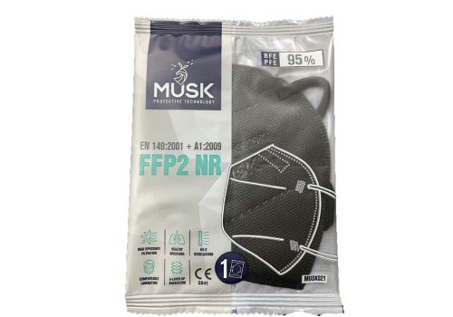Musk mascherina FFP2 nero 10 pezzi