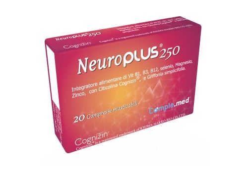 Neuroplus 250 integratore per il sistema nervoso 20 compresse masticabili