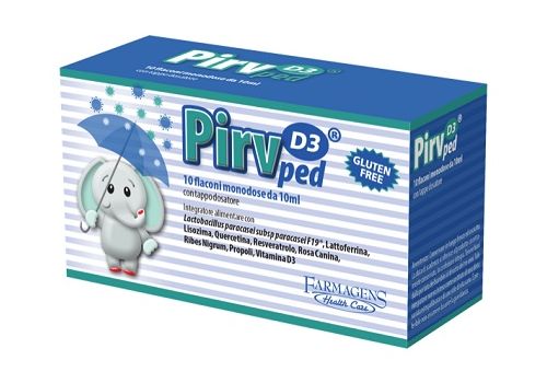 Pirv D3 Ped integratore per il sistema immunitario 10 flaconcini