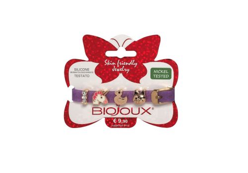 Biojoux Charms Gliter Violet braccialetto in silicone