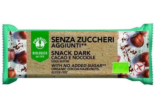 Probios snack dark senza zuccheri aggiunti e glutine 25 grammi