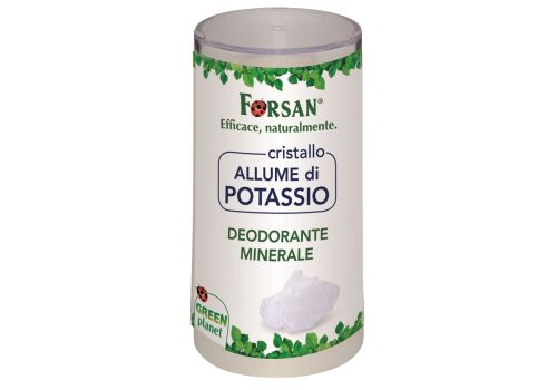 Forsan cristallo allume di potassio deodorante minerale per il corpo 120 grammi