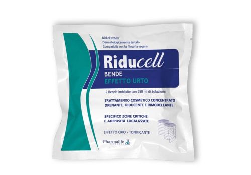 Riducell bende effetto urto trattamento cosmetico drenante riducente e rimodellante 2 x 9 metri