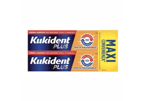 KUKIDENT PLUS TENUTA INSUPERABILE DOPPIA AZIONE 2 TUBETTI DA 65G