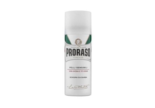 Proraso schiuma da barba per pelli sensibili con avena e tè verde 50ml
