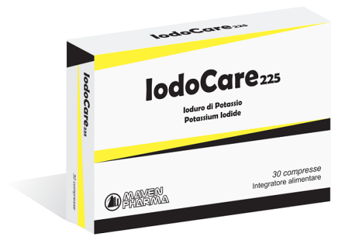 Iodocare 225 ioduro potassio integratore per funzione tiroidea 30 compresse