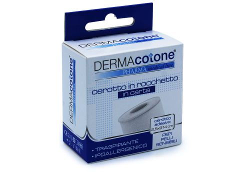 Dermacotone cerotto in rocchetto color carne per pelli sensibili 2,5 x 914cm