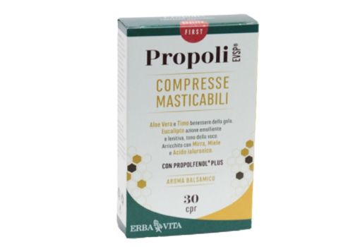 Propoli EVSP integratore per il benessere della gola aroma balsamico 30 compresse masticabili