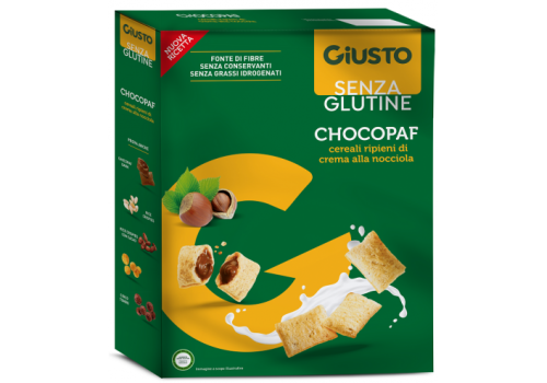 Giusto senza glutine chocopaf con crema alla nocciola 300 grammi