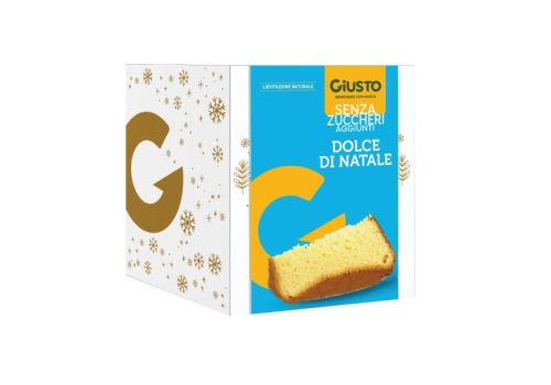 Giusto senza zucchero pandoro dolce di natale soffice a lievitazione naturale 650 grammi