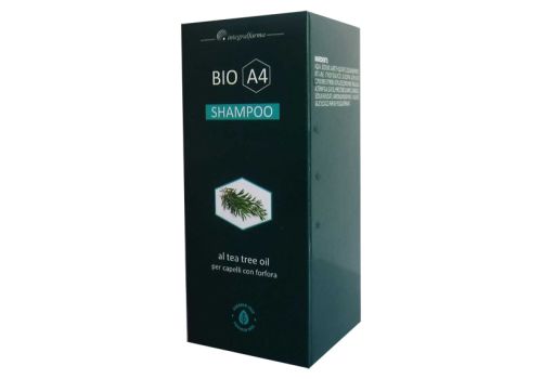 Bio A4 shampoo al tea tree oil per capelli con forfora 200ml