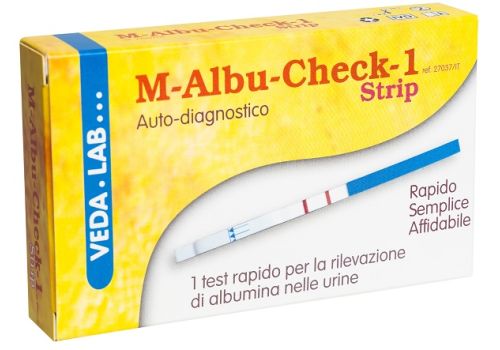M albumina strip test rapido per rilevazione albumina nelle urine 1 pezzo