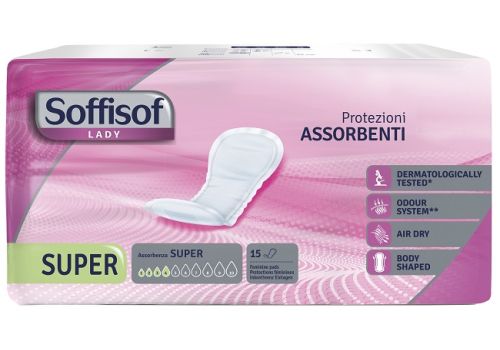 Soffisof Lady Super assorbenti per incontinenza 15 pezzi
