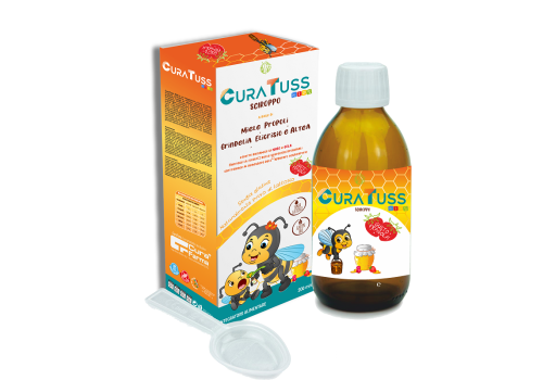 Curalife Curatuss kids integratore per il benessere respiratorio dei bambini gusto fragola soluzione orale 200ml