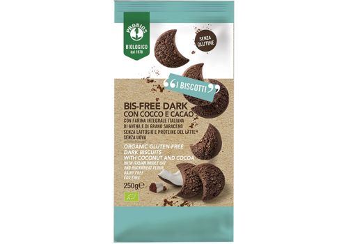 Probios Bio I biscotti bis-free dark con cocco e cioccolato senza glutine 250 grammi
