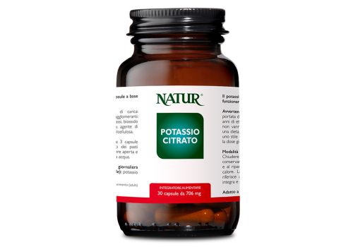 Natur Potassio di Citrato integratore per il benessere muscolare e sistema nervoso 30 capsule