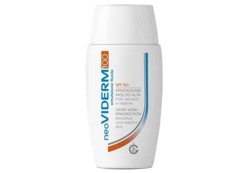 Neoviderm 100 emulsione fluida protezione molto alta SPF 50+ per pelli sensibili e reattive 50ml