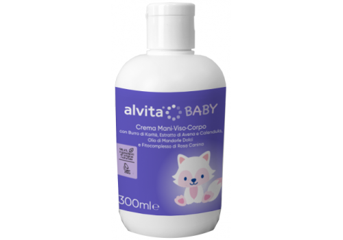 alvita Baby crema mani-viso-corpo nutriente 300ml