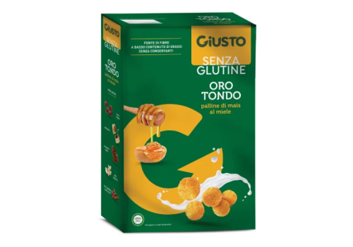 Giusto senza glutine oro tondo palline di mais al miele 250 grammi