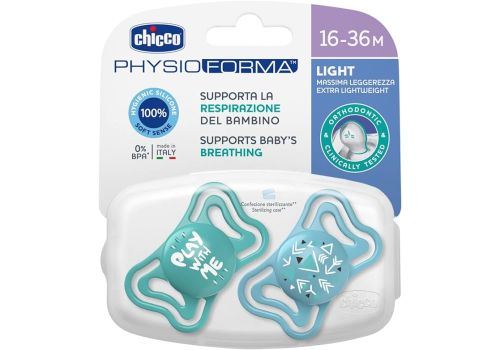 Chicco Physioforma Light 16-36m succhietto in silicone 2 pezzi